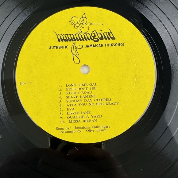 The Jamaican Folksingers NM Vinyl Record Authentic Folksongs Hummingbird Lewin - Picture 5 of 7